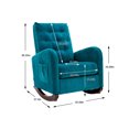 thumbnail image 7 of Accent Rocking Chair, Modern Tufted Upholstered High Back Armchair with Solid Wood Baseand Side Pocket, Comfortable Rocker Glider Chair for Nursery, Living Room, Bedroom, Blue, 7 of 7