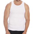 thumbnail image 4 of At the Buzzer Men's Tank Top (3X, White), 4 of 4