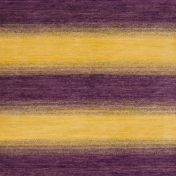 Ahgly Company Indoor Square Abstract Yellow Abstract Area Rugs, 6' Square