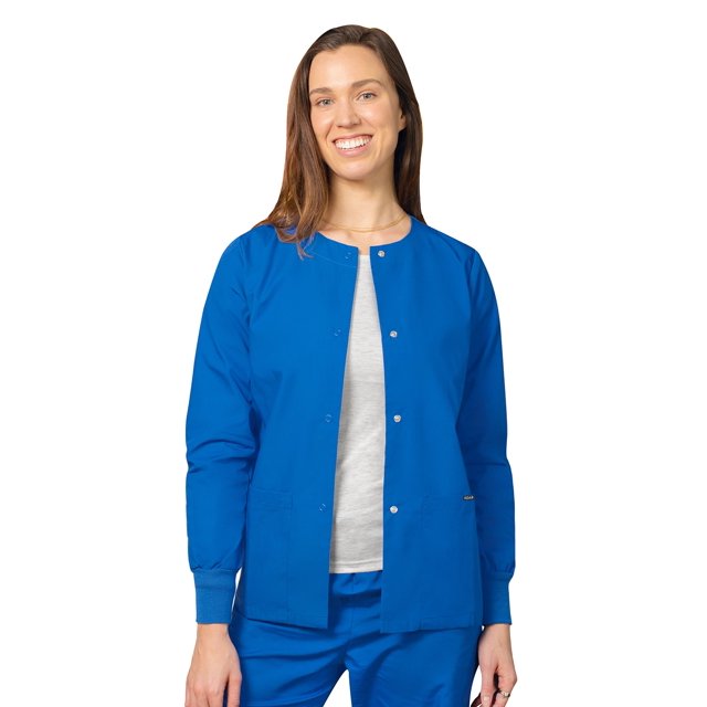 Adar Uniformes Médicaux Universels pour Femmes - Veste d'Échauffement à Col Rond
