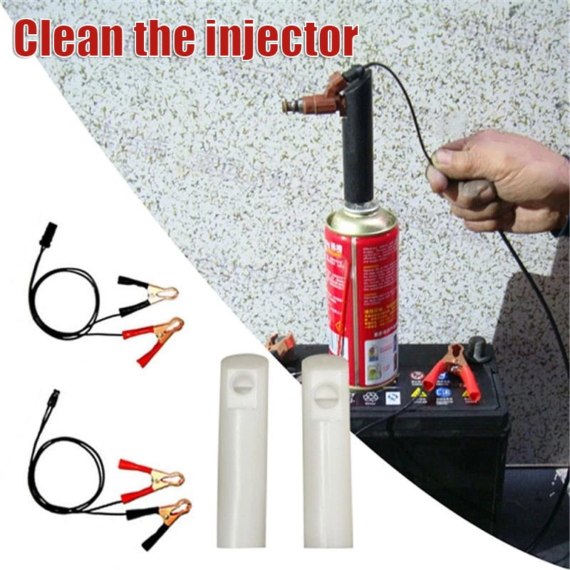 Universal Auto Car Fuel Injector Nozzle Gasoline Cleaning Tester Repair Tool Flush Cleaner Adapter DIY Cleaning Tool Kit Set 