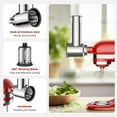 thumbnail image 4 of Meat Grinder & Stainless Steel Slicer for  Mixer - Sausage Stuffer, Cheese Grater, Food Shredder Attachment Kit, 4 of 6