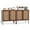 2 PCS Walnut, variant on Giantex Sideboard Buffet Cabinet, Kitchen Storage Cabinet w/ Rattan Decorated Doors,Cupboard Console Table(Oak, 2)