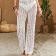 thumbnail image 2 of Pantalones de playa, pantalones de playa huecos de crochet para mujer, pantalones de crochet, resultados impresionantes, 2 of 9
