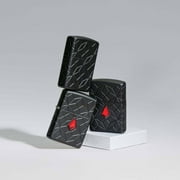 Zippo 46756 Armor Crystal Design Matte Black Metal Pocket Lighter