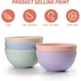 thumbnail image 3 of Wheat Straw Bowls Set of 20 Oz Cereal Bowl, Alternative for Plastic Bowls, Kids Bowls, Microwave Safe & Dishwasher Safe, Unbreakable Dinnerware, Snack & Soup Bowls (Mellow), 3 of 10