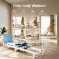 thumbnail image 3 of Paeta 86.6''Foldable Pilates Reformer Machine, Pilates Equipment with Pilate Box Sets for Home Gym, Pilates Exercise Equipment with Jump Board, 110lbs High Resistance, 3 of 12
