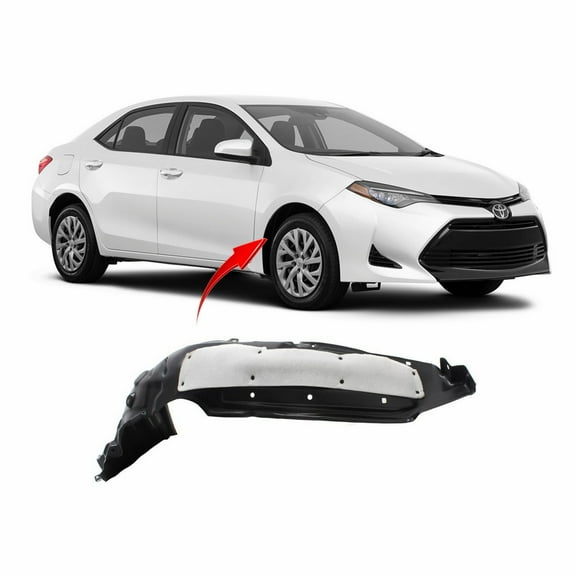 DCP Fender Liner Passenger Side for Toyota Corolla 2017-2019 TO1249210 5387502660