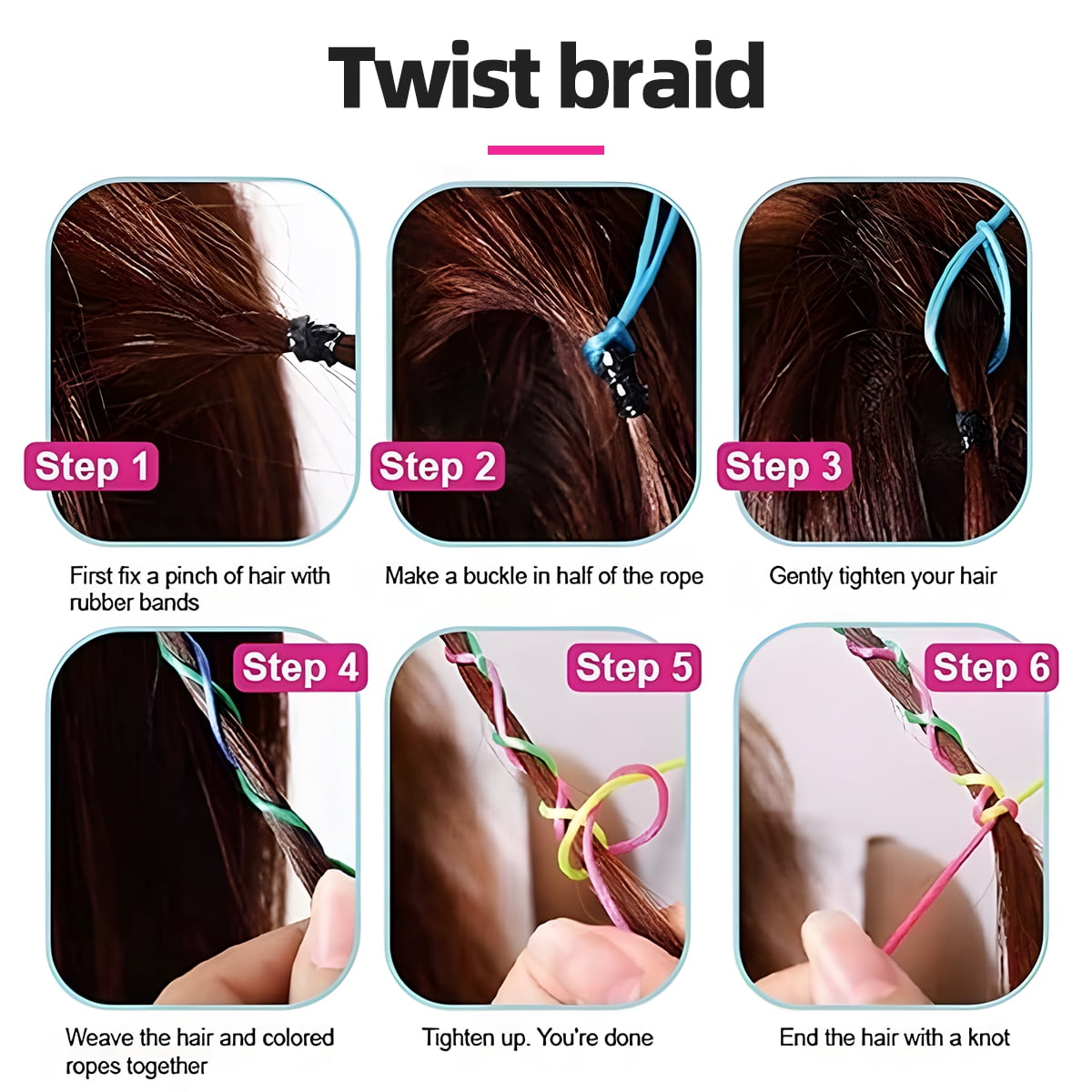 Friendship Bracelet Making Kit for Kids, 2-in-1 Braiding Board & Hair Styling Set, DIY Jewelry & Hairstyle Craft Kit, Educational Gift for Girls Ages 6+