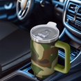 thumbnail image 6 of Camouflage 40oz Tumbler– Stainless Steel Insulated Tumbler with Handle and Straw, Large Capacity Travel Cup for Hot & Cold Drinks, 6 of 6
