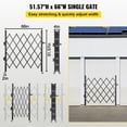 thumbnail image 3 of Steel Security Gate 48"H x 66"W Expandable Scissor Barricade with Padlock, 3 of 6