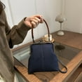 thumbnail image 7 of AOMRCOL Mini Denim Crossbody Bag For Women, Small Blue Denim Tote Kiss Lock Purse Handbag for Daily Life, 7 of 7