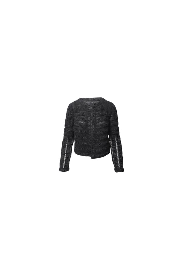 Pre-Owned Diane Von Furstenberg Cropped Jacket in Black Cotton