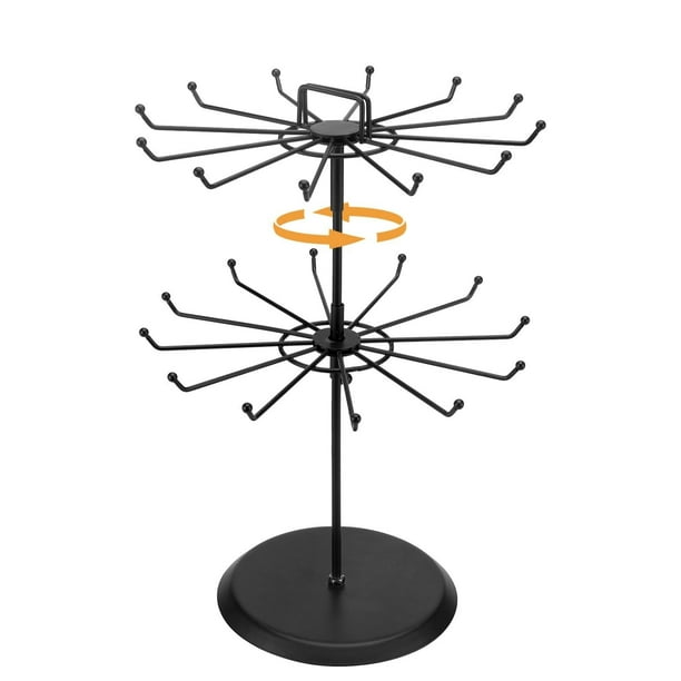 Exhibidor giratorio joyeria,hecho en metal, ideal para organizar collares, pulseras, y diversos accessorios