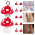 thumbnail image 3 of SHISUYAN 30 Pcs Pendentifs Champignons de Simulation 12MM Charmes de Mode Accessoire de Fabrication de Bijoux pour Boucles d'Oreilles Collier (Rouge), 3 of 8