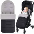 thumbnail image 1 of Universal Stroller Footmuff - 45 x 86 cm - Windproof, Removable, Suitable for Babies - Grey, 1 of 4