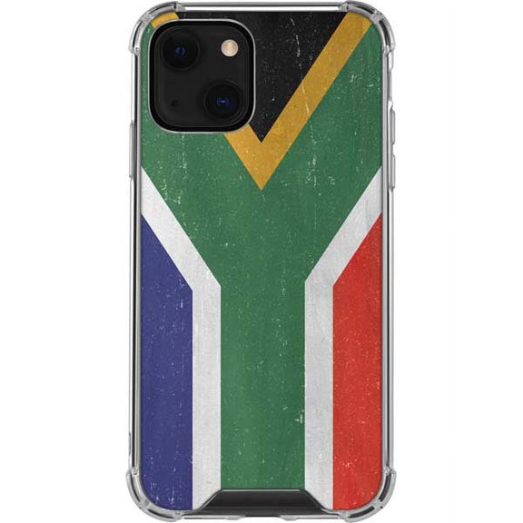 Skinit Countries of the World South Africa Flag Distressed iPhone 13 Clear Case