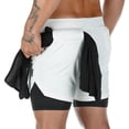 thumbnail image 3 of Men?s Functional Running Gym Shorts Inside Phone Storage Training Sport Short Pants, 3 of 6
