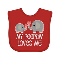 Inktastic Peepaw Grandpa Loves Me Cute Boys or Girls Baby Bib