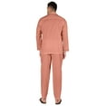 thumbnail image 4 of Inkmeso Men's Cotton PJs Solid Sleepwear Lounge Wear Top & Bottom Pajama Set, 4 of 7