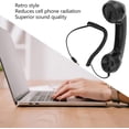 thumbnail image 2 of HUGFEGWE Retro Phone Handset, Multifunction Radiation Proof Handheld Cell Phone Receiver, Handheld Receiver with Volume Controlfor Mobile Phones, Computers (Black) CJB91-77021, 2 of 9