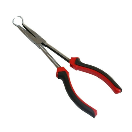 

Long Nose Spark Plug Pliers Carbon Steel Car Spark Plug Pliers Bend Tips Electrician Craft Hand Tool Set Automotive High-Tension Wire Pliers 280mm