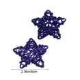 thumbnail image 4 of Taotanxi 2Pcs Natural Rattan Stars Decorations - Handwoven Wicker Pentagram Wall Hanging for Christmas Tree, Table Centerpiece, Vase Filler, Farmhouse Home Decor (Purple, 2.36 Inch), 4 of 7