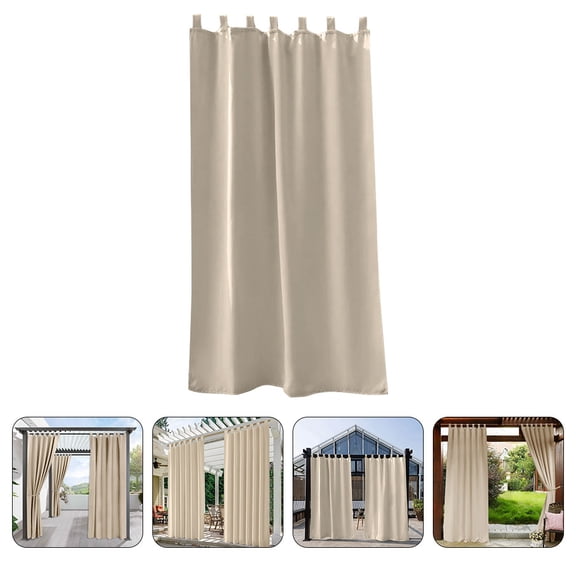 HEATSHAKING Polyester Curtains for Kitchen Window Beige Semi Sheer Light Blocking Fabric