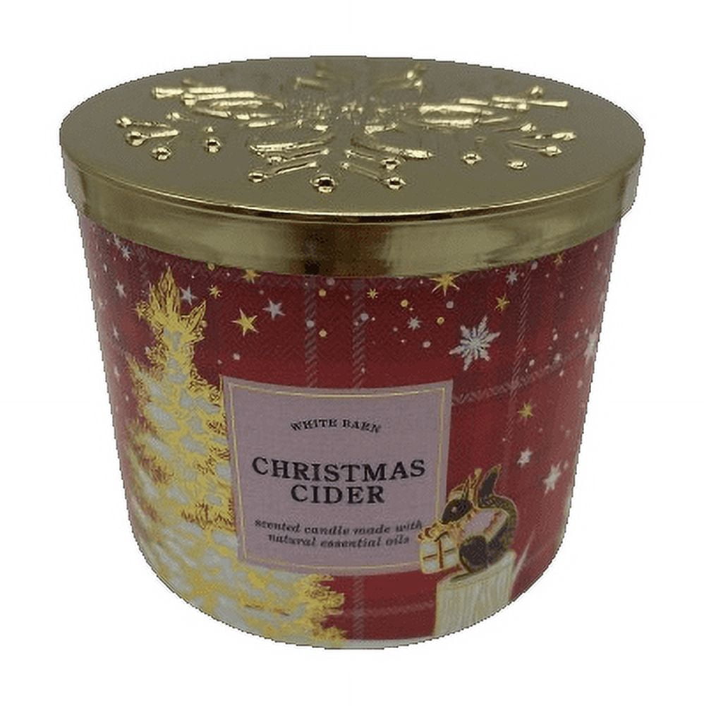 White Barn Bath and Body Works Christmas Cider 3 Wick Scented Candle New w Lid