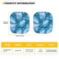 thumbnail image 5 of Bulopur Blue Marble Sun Shade Car Windshield Block UV Rays Car Windshield Cover Sun Shade Reinforcement Front Window Sunshade Sun Visor Protector Fit Most Vans Trucks SUVs, 2 Pcs, 5 of 6
