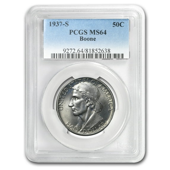1937-S Boone Half Dollar MS-64 PCGS
