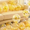 thumbnail image 3 of 0.6in Tissue Paper Confetti,QZS Reusable Gold Confetti Paper for Crafts,0.22LB Portable Sparkling Round Foil Metallic for Indoor,Outdoor, 3 of 6