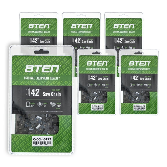 Chisel Chainsaw Chain 42 inch .063 .404 124DL for Husqvarna 501843124 6 Pack 810-CCC2394H