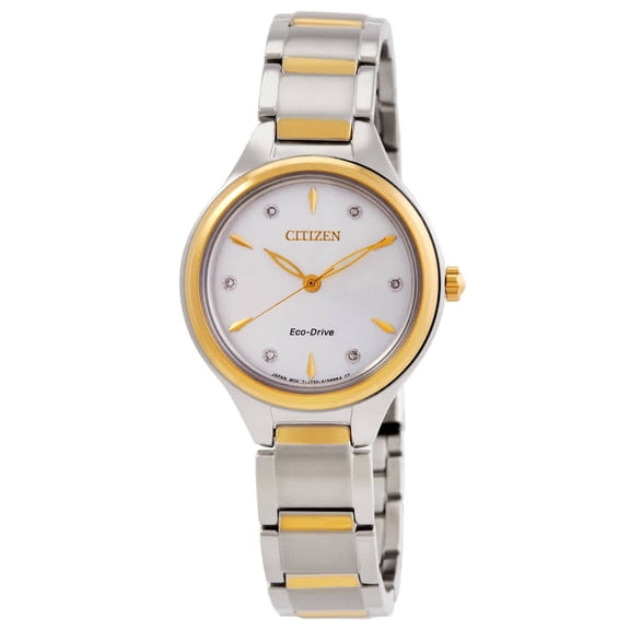 Citizen Diamond Silver Dial Ladies Watch FE2104-50A