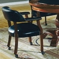 thumbnail image 5 of Steve Silver Company Tournament Traditional Wood Black Arm Chair with Casters, 5 of 5