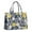Navy Daisy Flower, variant on Large Capacity Tote Bag,Purple Daisy Flower Pattern Handbag Fashion Luxury Tote Bag,15.7"x13"x 5.1" Inches,Laptop Compatible