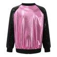 thumbnail image 4 of Jhaoyu Girls Boys Sequin Color Block Jackets Bomber Kids Glitter Long Sleeve Flight Jacket Zip Up Pink 12, 4 of 7