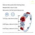 thumbnail image 6 of WenGem Jewelry Multicolor 3.6CT Moissanite Hypoallergenic  Engagement Wedding Eternity Band for  Women Men Promise  Anniversary Birthday Ring Jewelry Gift 18K Golden Plated 925 Sterling Silver, 6 of 9