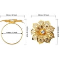thumbnail image 3 of Napkin Ring Rose Gold Stainless Steel Flower Shaped Decorative Napkin Holder For Table Dining Party Wedding 1 Pack, 3 of 4