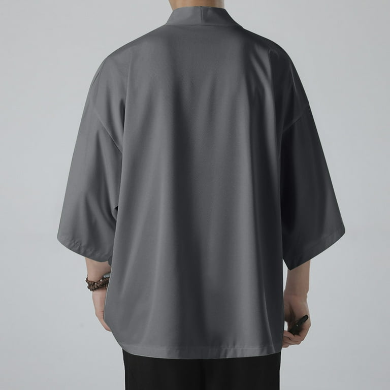 【新品タグ付き】DECEMBERAY メンズXL JUUYY Men's Summer Kimono Half Sleeve Men's Beach Kimono