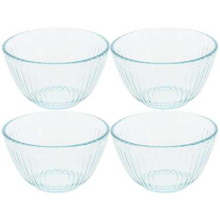 

Pyrex 7401 3-Cup Sculpted Clear Glass Mixing Bowls (4-Pack)