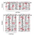 thumbnail image 6 of Kitchen Curtains 36 Inch Short - 3 Panel Set, Flamingo Tropical Bird Print, Rod Pocket Window Curtain, 100% Polyester for Hawaiian Summer Beach Decor, Easy Wash, 6 of 6