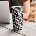 thumbnail image 4 of Leopard Print 20oz Coffee Tavel Tumblers, Stainless Steel Mobile Tumbler, Vacuum Insulated Coffee Mug with Lid, Spill-Proof Travel Cup for Hot & Cold Drinks, 4 of 6