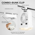thumbnail image 4 of Lumitronics RV Portable 12V LED Interior Bunk Light and 2-Speed Personal Fan Combo - Quiet Motor - Reading Light with Extendable 8-Foot Cord - On/Off Switch - Mounting Brackets Included, 4 of 5