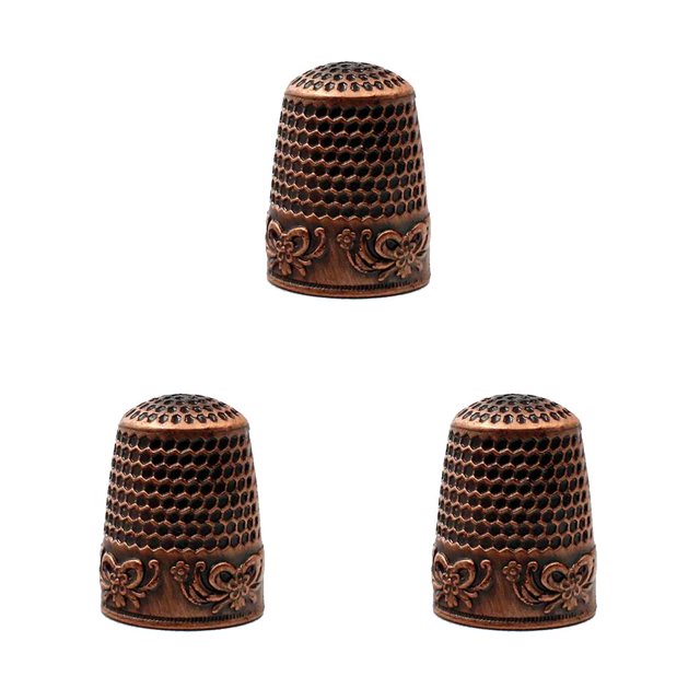 bedienty Knitting Rings Finger for Protection Thimble Adjustable Sewing Loop Specially-designed Crochet Tools for Home Yarn Crafts Rose Gold Ring 3Set