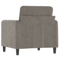 thumbnail image 3 of vidaXL Sofa Chair Light Grey 60 cm Velvet, 3 of 5