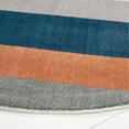 thumbnail image 3 of SAFAVIEH Orwell Clarence Abstract Area Rug, Beige/Dark Teal, 6'7" x 6'7" Round, 3 of 8