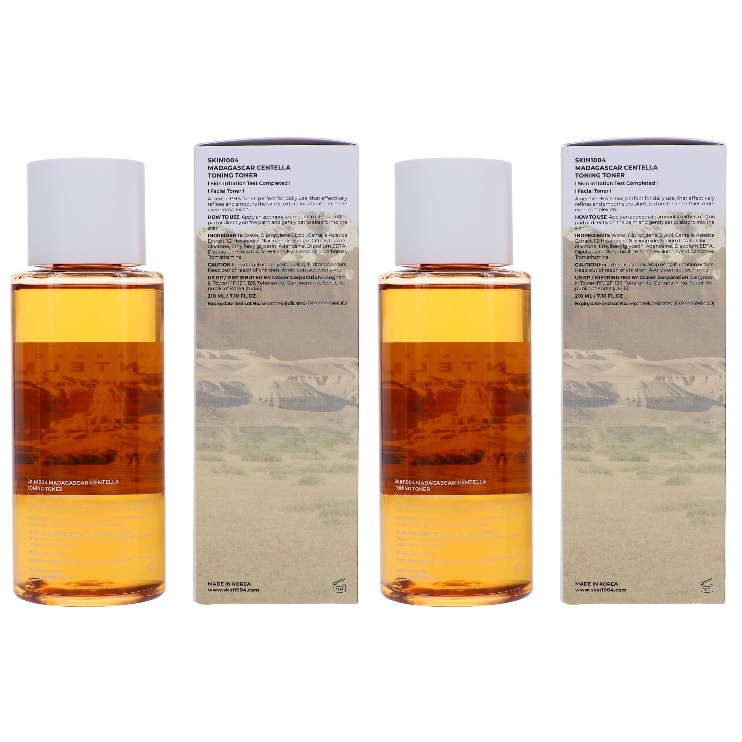 SKIN1004 Madagascar Centella Toning Toner 7.1 oz 2 Pack