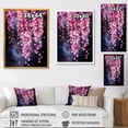 thumbnail image 4 of Designart "Pink Fuchsia Flowers Eardrop" Floral Framed Wall Art - Traditional Pink Fuschia Entryway Framed Wall Art Print, 4 of 6