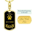 thumbnail image 3 of Skye Terrier Keychain Stainless Steel or 18k Gold, 3 of 10
